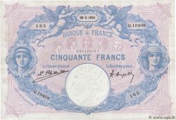 50 Francs BLEU ET ROSE  FRANCE  1924 F.14.37