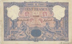 100 Francs BLEU ET ROSE  FRANCE  1906 F.21.20