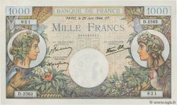 1000 Francs COMMERCE ET INDUSTRIE FRANKREICH  1944 F.39.09 ST