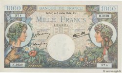 1000 Francs COMMERCE ET INDUSTRIE FRANCE  1944 F.39.10 SUP+
