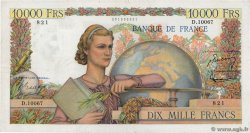 10000 Francs GÉNIE FRANÇAIS FRANCIA  1955 F.50.77 MBC