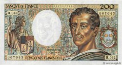200 Francs MONTESQUIEU alphabet H.402 FRANCE  1986 F.70ter.01a XF-