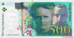 500 Francs PIERRE ET MARIE CURIE Sans STRAP Fauté FRANKREICH  1996 F.76f4.03 fST+