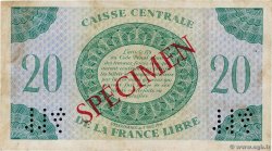 20 Francs Spécimen AFRIQUE ÉQUATORIALE FRANÇAISE Brazzaville 1941 P.12s SS