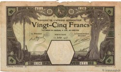 25 Francs Porto-Novo FRENCH WEST AFRICA Porto-Novo 1923 P.07Eb VG
