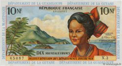 10 Nouveaux Francs FRENCH ANTILLES  1962 P.05a XF+