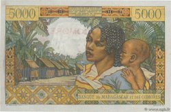 5000 Francs COMORE  1960 P.06a AU