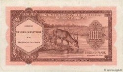 1000 Francs REPúBLICA DEMOCRáTICA DEL CONGO  1962 P.002a MBC