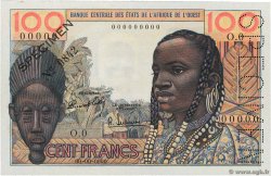 100 Francs Spécimen WEST AFRICAN STATES  1964 P.002s AU-