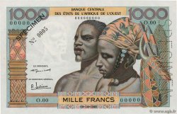 1000 Francs Spécimen WEST AFRICAN STATES  1959 P.004s XF+