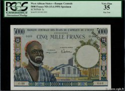 5000 Francs Spécimen STATI AMERICANI AFRICANI  1964 P.005s SPL+