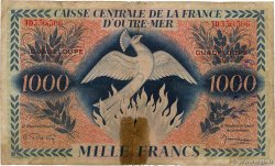 1000 Francs Phénix GUADELOUPE  1944 P.30b q.B