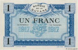 1 Franc Épreuve GUYANE  1917 P.05s pr.NEUF