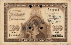 100 Francs Annulé NOUVELLE CALÉDONIE  1942 P.44s BC