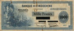 1000 Francs NEW CALEDONIA  1944 P.47b F-