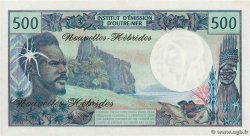 500 Francs NUEVAS HÉBRIDAS  1970 P.19a FDC