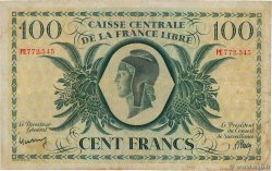 100 Francs REUNION INSEL  1945 P.37c fSS