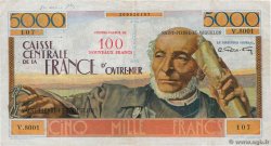100 NF sur 5000 Francs Schoelcher SAN PEDRO Y MIGUELóN  1960 P.35 BC+