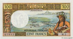 100 Francs TAHITI  1973 P.24b q.FDC