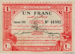 1 Franc TUNESIEN  1920 P.49 fVZ