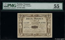 2 Francs TUNESIEN  1920 P.50 VZ+
