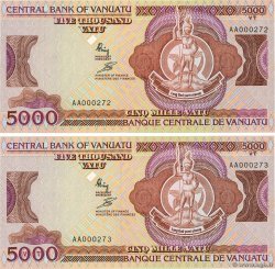 5000 Vatu Consécutifs VANUATU  1989 P.04 FDC