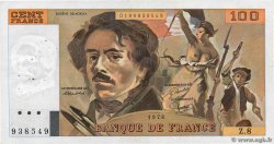 100 Francs DELACROIX modifié FRANCE  1978 F.69.01e