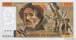 100 Francs DELACROIX modifié FRANCE  1979 F.69.02c SPL