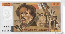 100 Francs DELACROIX modifié Fauté FRANCE  1979 F.69.02c pr.NEUF