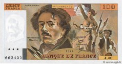 100 Francs DELACROIX modifié FRANCIA  1980 F.69.04a q.FDC