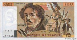 100 Francs DELACROIX modifié FRANCE  1980 F.69.04a UNC