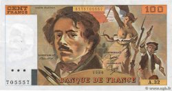 100 Francs DELACROIX modifié FRANKREICH  1980 F.69.04a VZ+