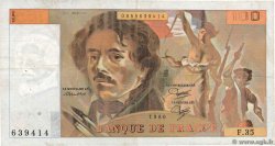 100 Francs DELACROIX modifié Fauté FRANCE  1980 F.69.04b TTB