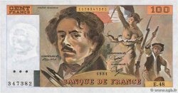 100 Francs DELACROIX modifié FRANCIA  1981 F.69.05 SC+