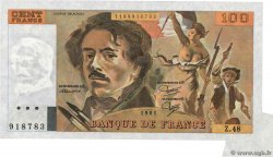 100 Francs DELACROIX modifié Fauté FRANCIA  1981 F.69.05 EBC+