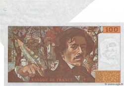 100 Francs DELACROIX modifié Fauté FRANCE  1981 F.69.05 UNC-