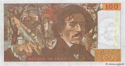 100 Francs DELACROIX modifié Fauté FRANCIA  1982 F.69.06 EBC
