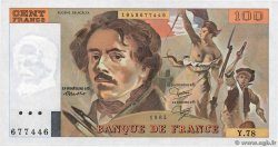 100 Francs DELACROIX modifié FRANCIA  1984 F.69.08a q.FDC