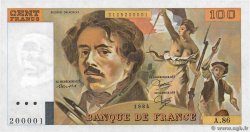 100 Francs DELACROIX modifié Numéro spécial FRANCE  1984 F.69.08a UNC