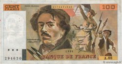 100 Francs DELACROIX modifié FRANCE  1984 F.69.08b F