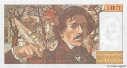 100 Francs DELACROIX modifié Fauté FRANCE  1984 F.69.08b UNC
