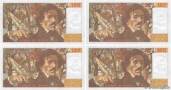100 Francs DELACROIX modifié Fauté FRANCE  1986 F.69.10 UNC