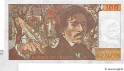100 Francs DELACROIX modifié Fauté FRANCE  1986 F.69.10 VF+