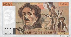 100 Francs DELACROIX modifié FRANCE  1987 F.69.11 AU+