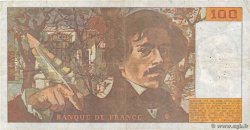 100 Francs DELACROIX imprimé en continu FRANCE  1990 F.69bis.01a TB