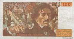 100 Francs DELACROIX modifié FRANCE  1989 F.69.13b TB+