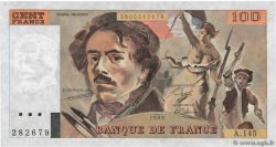 100 Francs DELACROIX modifié FRANCE  1989 F.69.13c pr.SPL