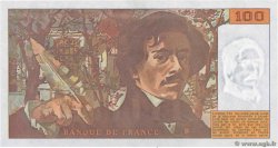 100 Francs DELACROIX imprimé en continu Fauté FRANCE  1990 F.69bis.02a pr.NEUF