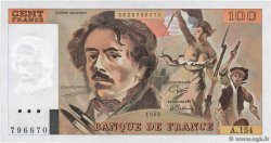 100 Francs DELACROIX modifié FRANCE  1989 F.69.13d