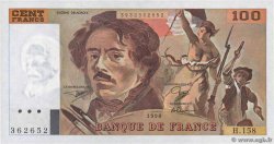 100 Francs DELACROIX imprimé en continu FRANCE  1990 F.69bis.02b NEUF